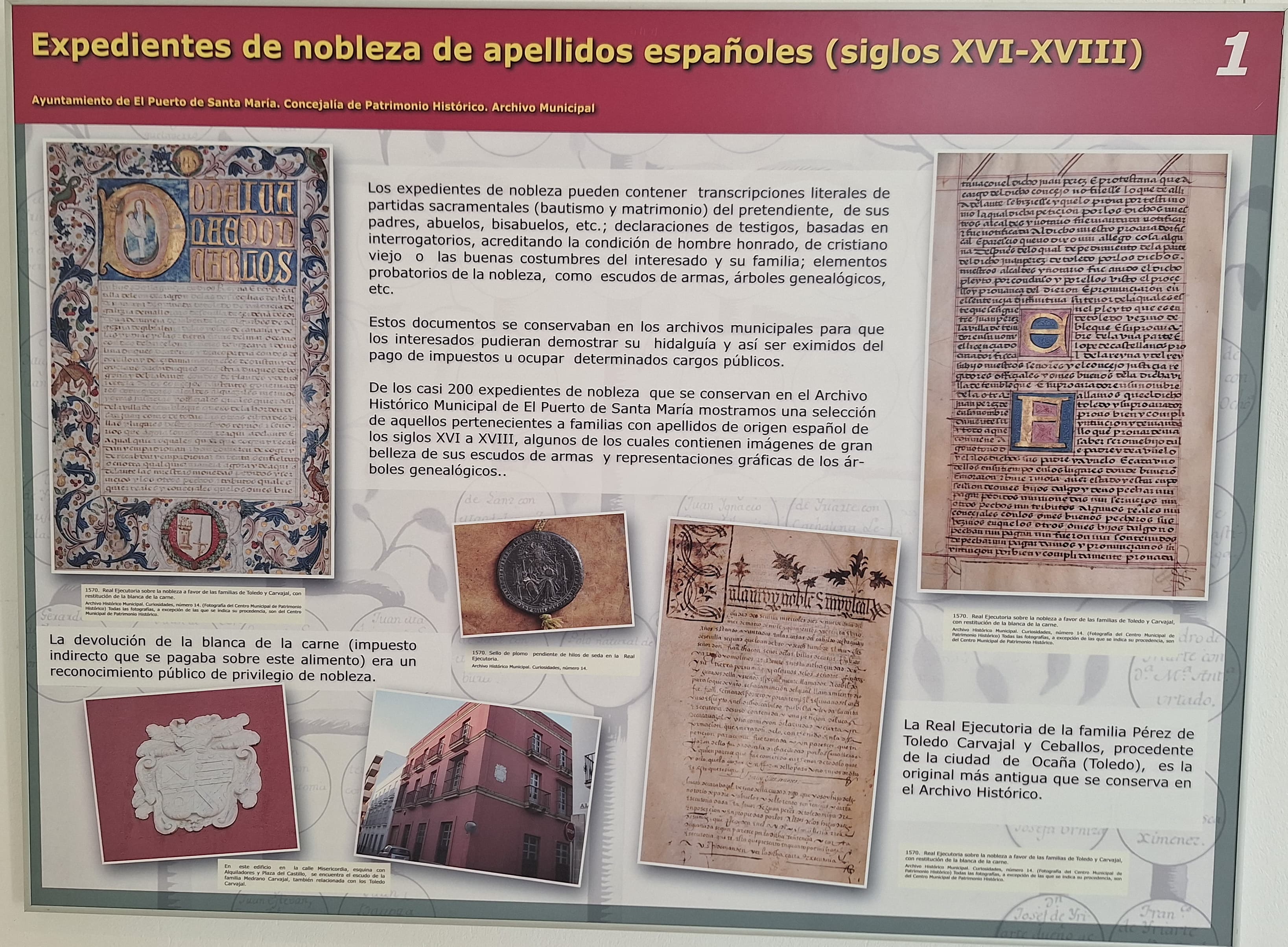 El Hospitalito acoge una exposición temporal sobre los expedientes de nobleza