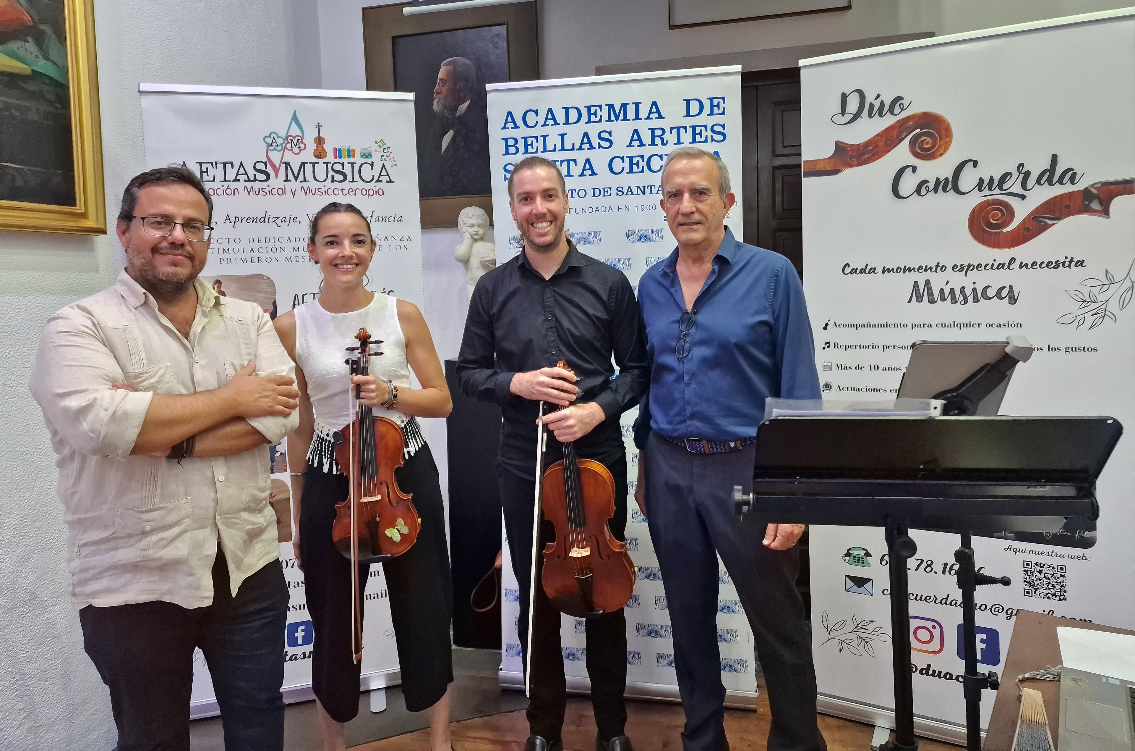 El Dúo ConCuerda clausura con un concierto el brillante ciclo “Martes de la Academia” en el 125º aniversario de Santa Cecilia