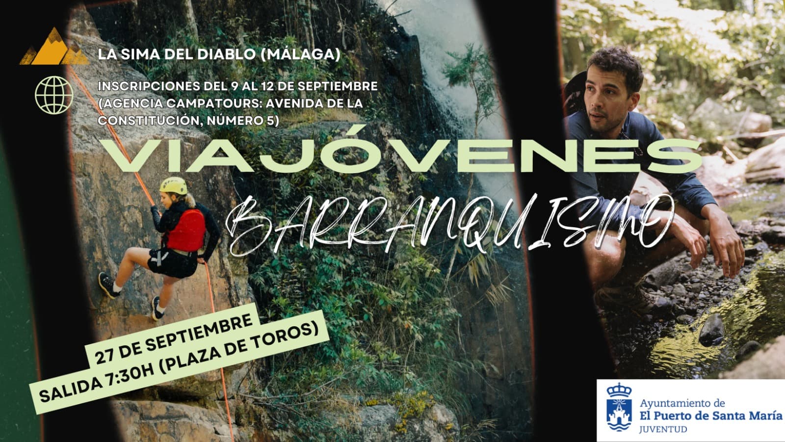Tras el éxito del viaje a Sierra Nevada, vuelve Viajóvenes con una nueva aventura: barranquismo en la Sima del Diablo
