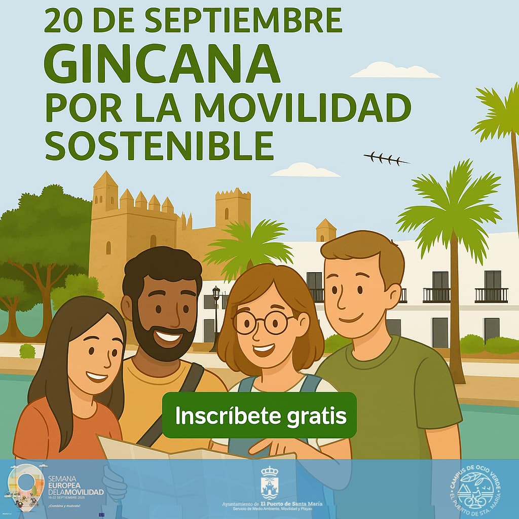 El Ayuntamiento de El Puerto convoca una Gincana por la Movilidad Sostenible el 20 de septiembre, enmarcada en la Semana Europea de la Movilidad 2025