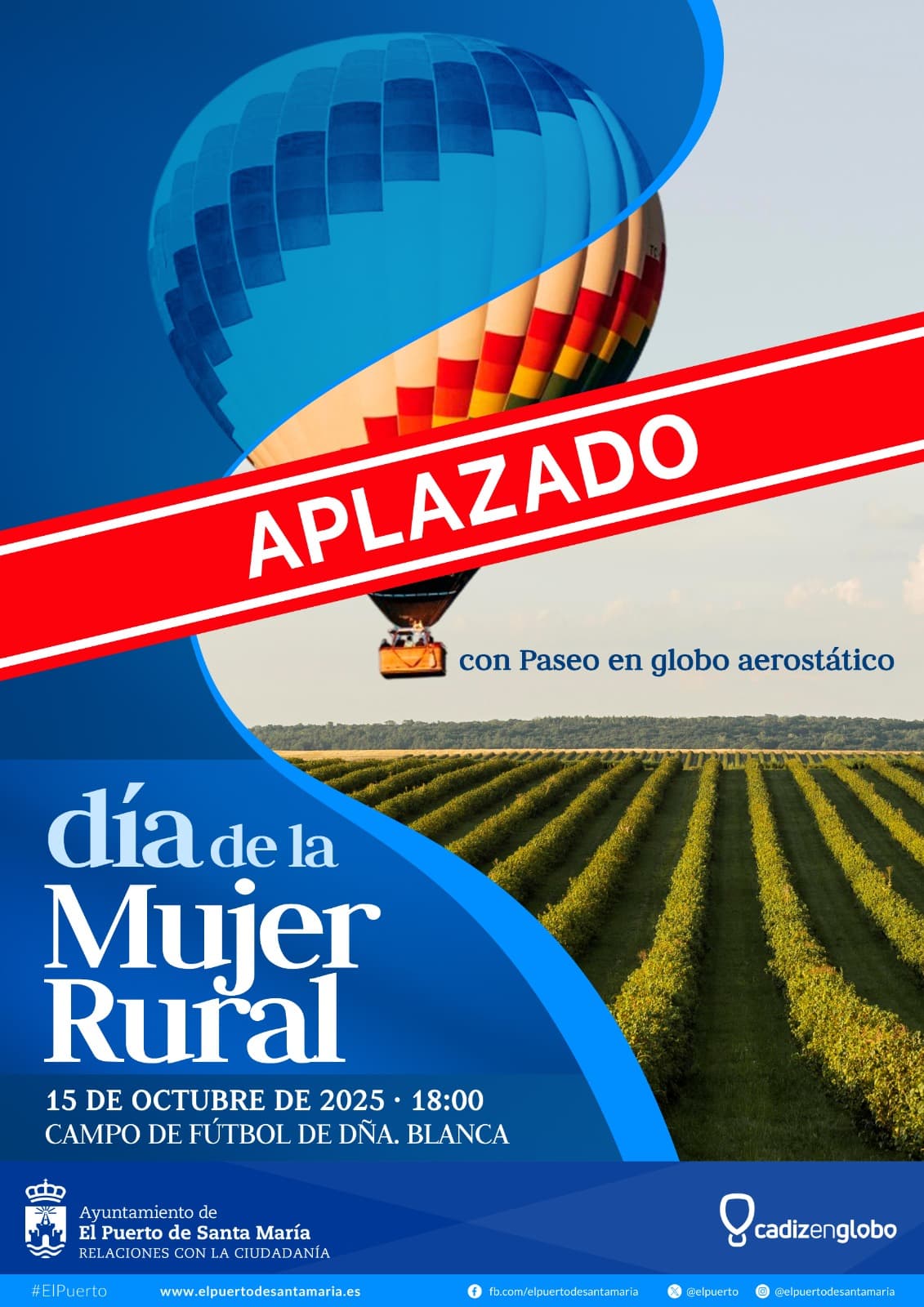 El paseo en globo del Día de la Mujer Rural se traslada al domingo por previsión de viento