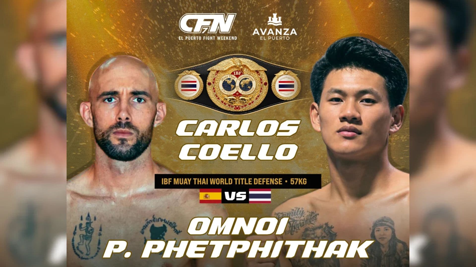 Carlos Coello luchará en El Puerto por conservar su título mundial IBF Muay Thai