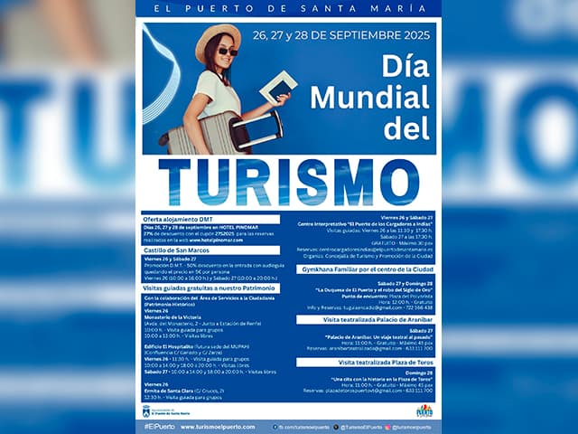 El Puerto celebrará el Día Mundial del Turismo con un completo programa de actividades para descubrir y disfrutar la ciudad