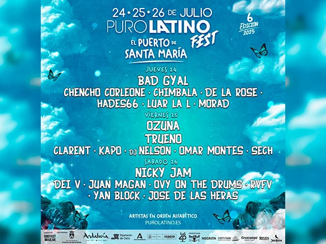 Puro Latino El Puerto de Santa María Fest 2025 publica el cartel por jornadas y las entradas de día