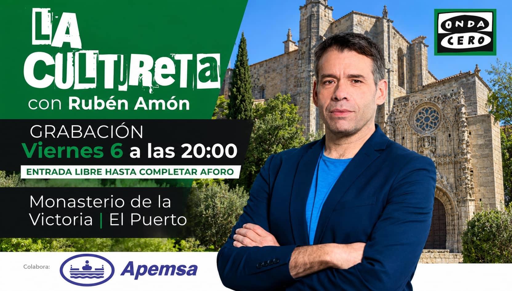 Imagen de la noticia: La Cultureta Gran Reserva, con Rubén Amón, se grabará en El Puerto el próximo 6 de noviembre (Cultura)