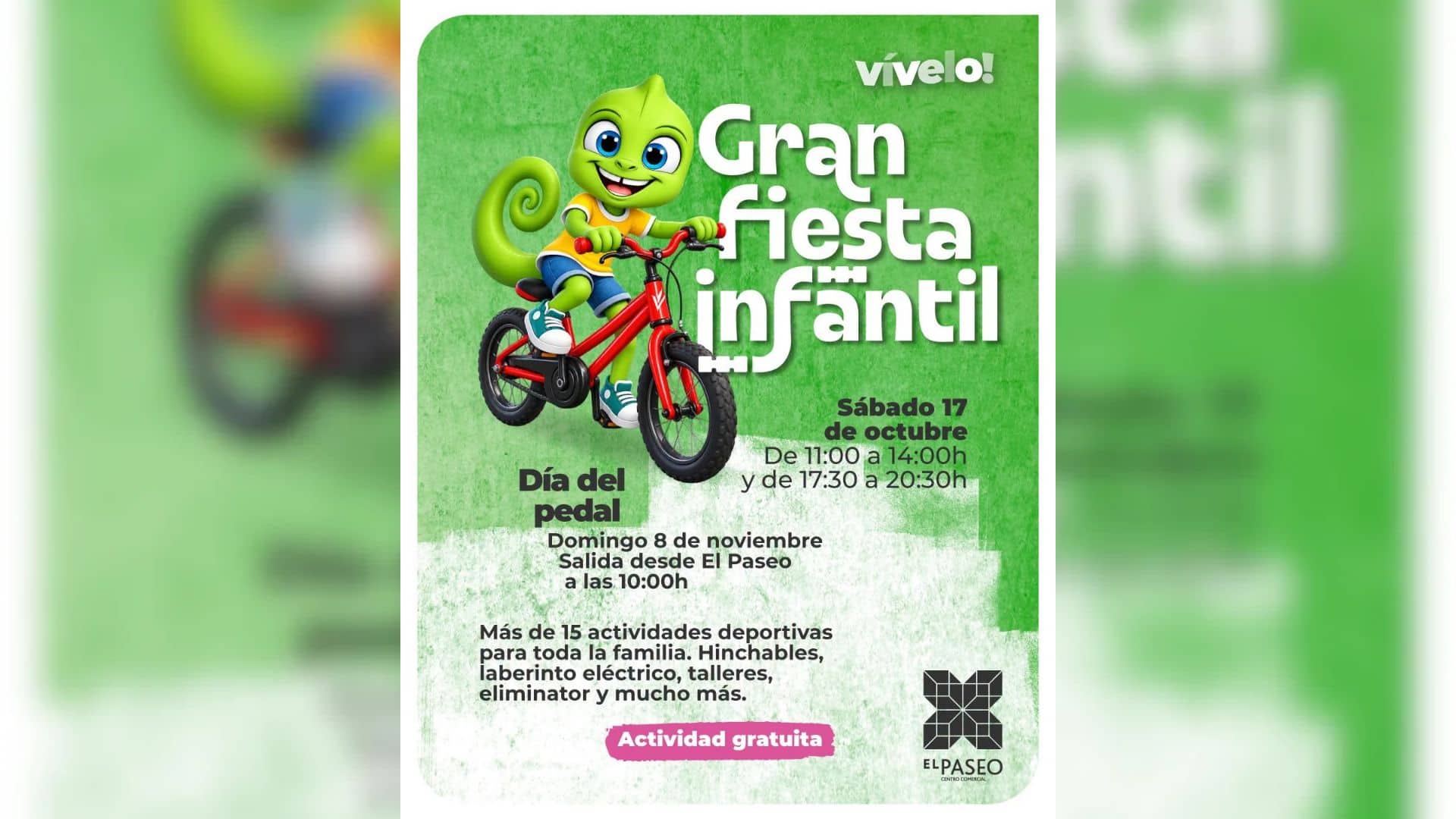 Imagen de la noticia: El Día del Pedal mantiene su fiesta infantil y aplaza el recorrido ciclista al 8 de noviembre (Ocio)