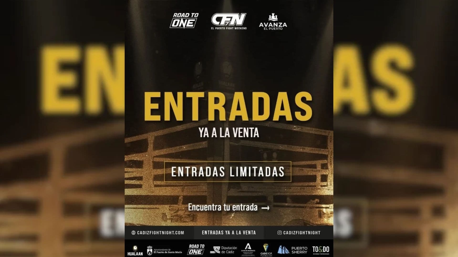 A la venta las entradas para Cádiz Fight Night 7 en El Puerto
