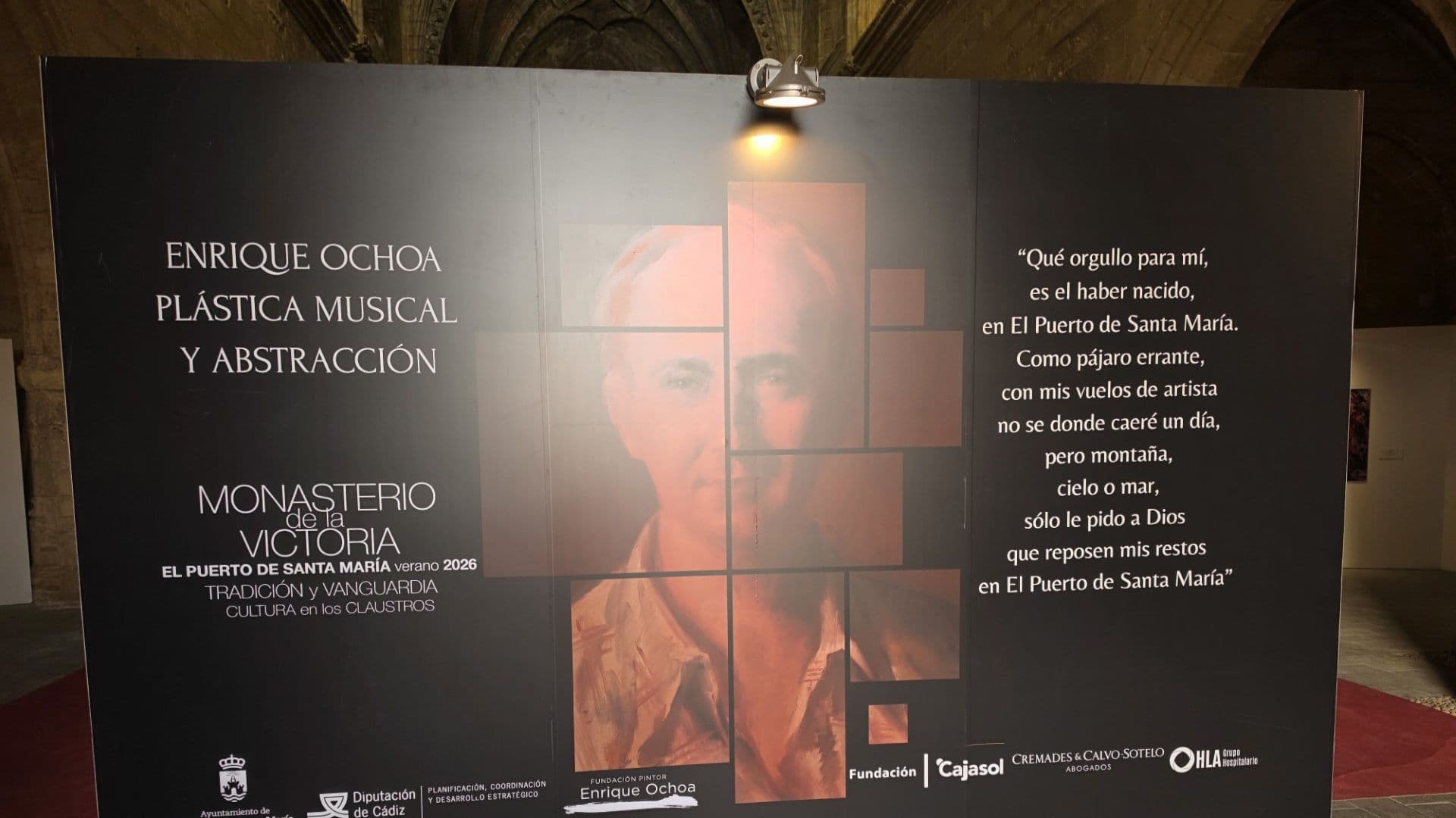 La exposición de Enrique Ochoa en el Monasterio de la Victoria adelanta su horario de tarde de 17:30 a 19:30 horas