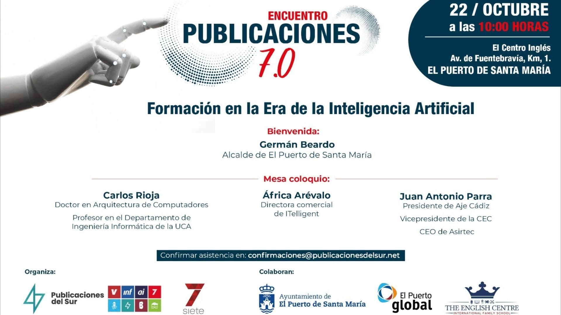 El Puerto acoge este jueves un encuentro sobre formación e inteligencia artificial con la colaboración de El Puerto Global y El Centro Inglés