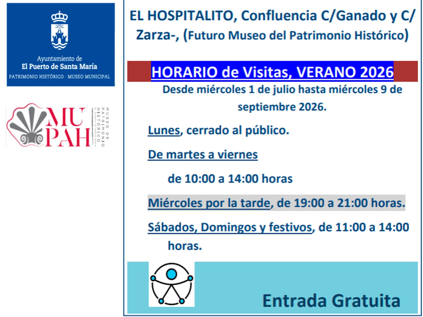 El Hospitalito ampliará su horario de visitas durante el verano