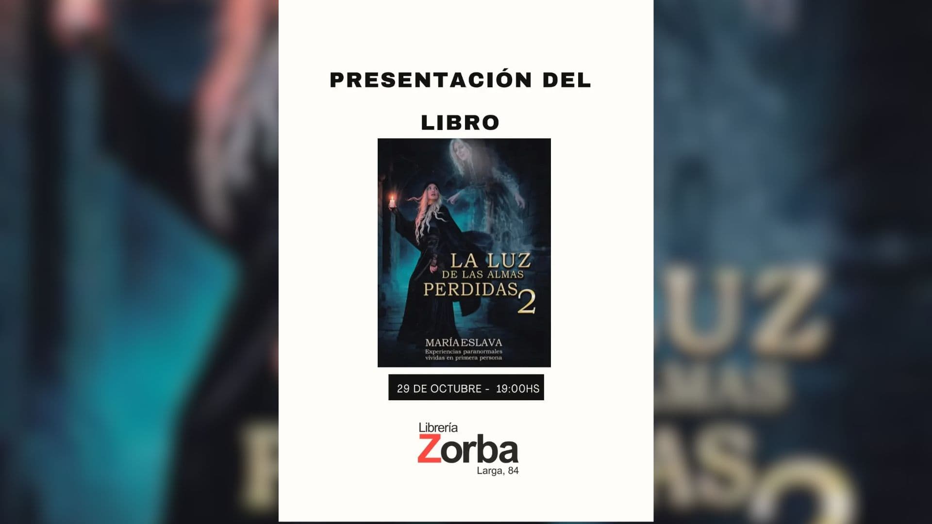 El misterio y las experiencias paranormales llegan a las "Charlitas en Zorba" con María Eslava