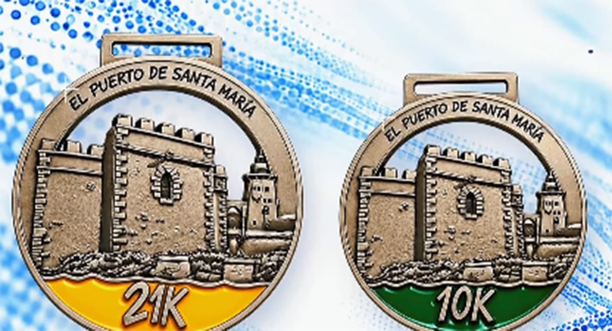 La Media Maratón de El Puerto presenta unas medallas inspiradas en la historia y el mar de la ciudad