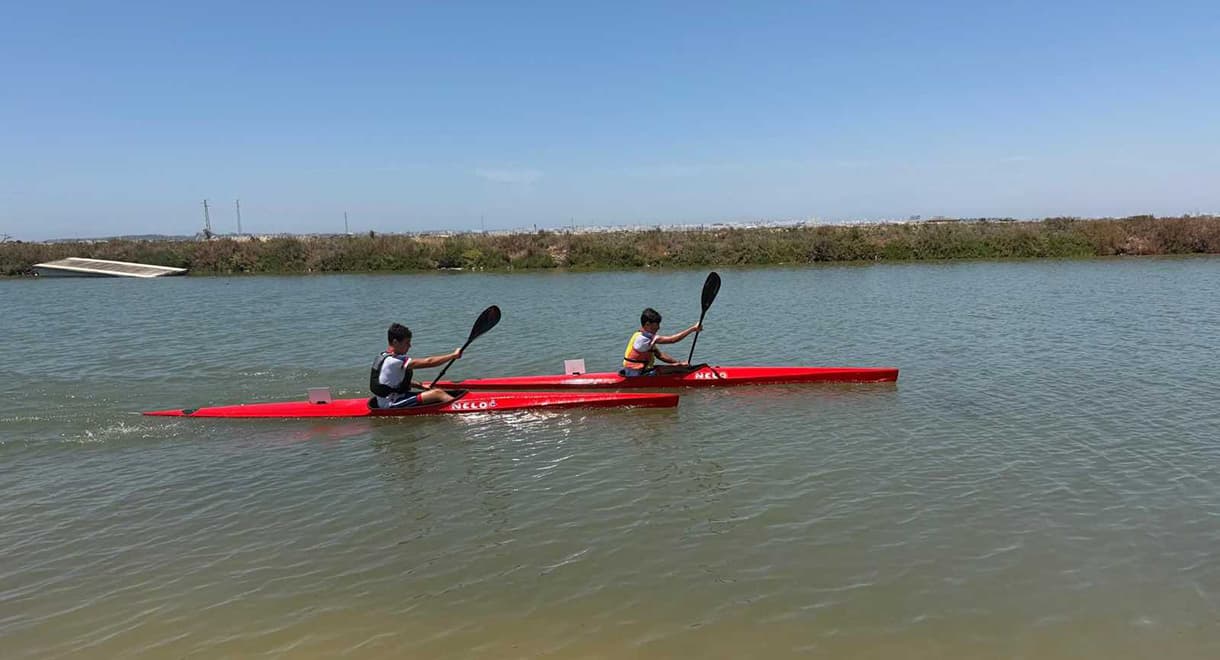 El equipo de piragua del Real Club Náutico, subcampeón de la Regata Provincial de Cádiz