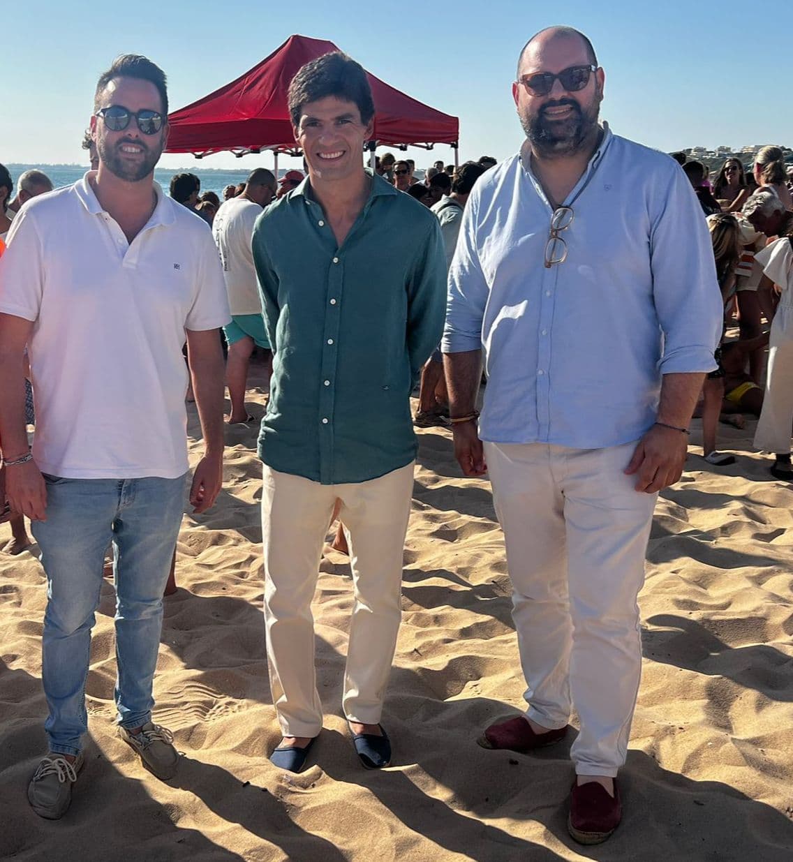 Los tenientes de alcalde Jesús Garay y Javier Bello asisten al acto de promoción de la tauromaquia organizado por Pablo Aguado en El Puerto de Santa María