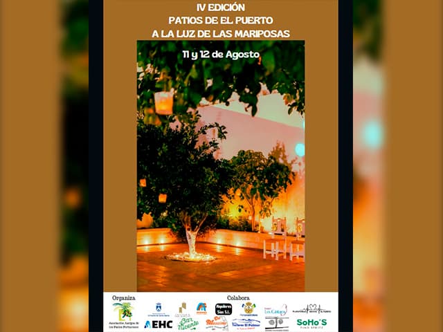 La Fiesta de los Patios a la Luz de las Mariposas extiende su magia el lunes 11 y martes 12 de agosto