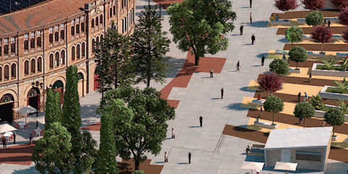 Infografía de la Plaza de Toros cuando esté construido el aparcamiento subterráneo.